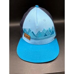 Locale Outdoor Breckenridge Mountains Embroidered Baseball Cap Snapback Blue‎